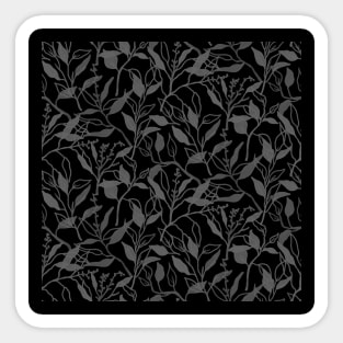 Black and White Ferns Sticker